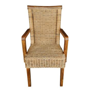 Esszimmerstuhl Rattanstuhl mit Armlehnen tabacco Perth Korbstuhl Rattan Sessel