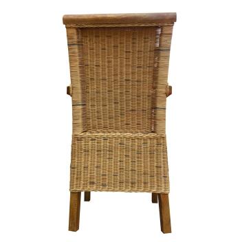 Esszimmerstuhl Rattanstuhl mit Armlehnen tabacco Perth Korbstuhl Rattan Sessel