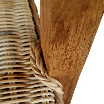 Esszimmerstuhl Rattanstuhl mit Armlehnen tabacco Perth Korbstuhl Rattan Sessel