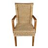 Esszimmerstuhl Rattanstuhl mit Armlehnen tabacco Perth Korbstuhl Rattan Sessel