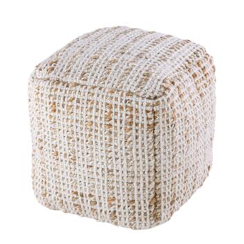 Sitzpouf Jute Sitzhocker rund Deko Hocker natur Sitzpouf...