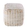 Sitzpouf Jute Sitzhocker rund Deko Hocker natur Sitzpouf Fußhocker