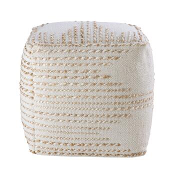 Sitzhocker Jute 45x45x45cm Sitzpouf Deko Hocker natur Jutehocker Bodenkissen