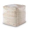 Sitzhocker Jute 45x45x45cm Sitzpouf Deko Hocker natur Jutehocker Bodenkissen