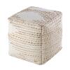 Sitzhocker Jute 45x45x45cm Sitzpouf Deko Hocker natur Jutehocker Bodenkissen
