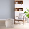 Sitzhocker Jute 45x45x45cm Sitzpouf Deko Hocker natur Jutehocker Bodenkissen