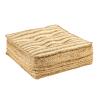 Bodenkissen Jute 50x50cm Sitzkissen quadratisch Loungekissen natur Fußkissen