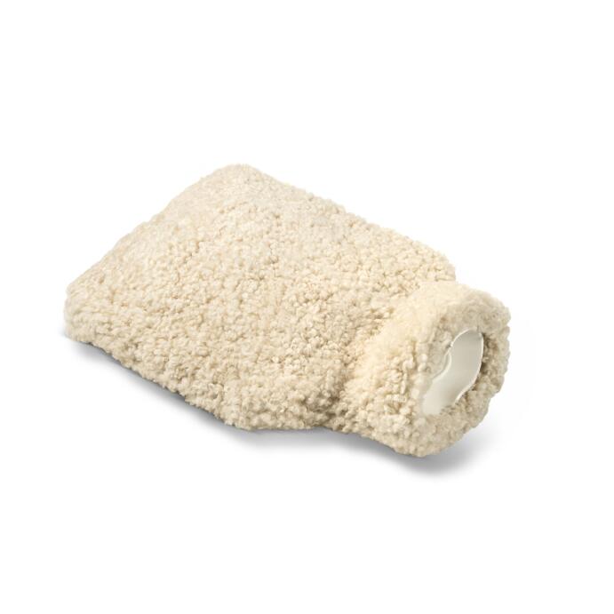Fellhof Wärmflasche m. Lammfell-Bezug 2 L Echt Lammfell Ökotex Lammfell Teddy