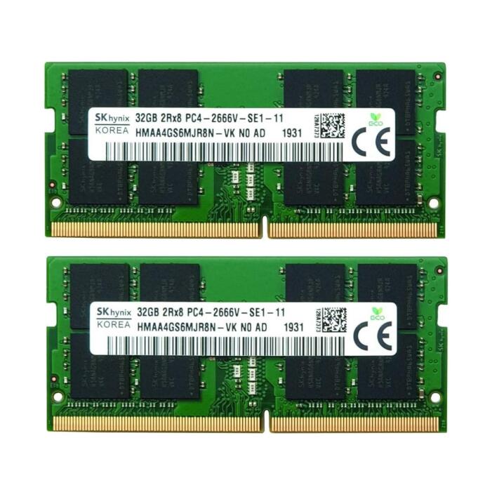 Hynix 64Gb 2x 32GB DDR4 PC4 2666MHz 260pin SO-DIMM Speicher ?HMAA4GS6MJR8N-VK