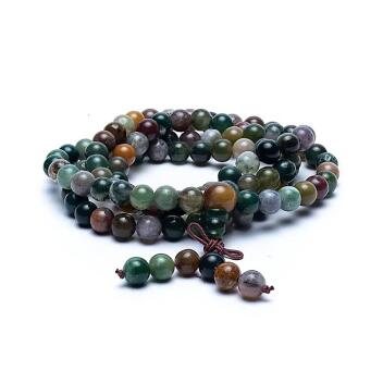 Mala Indischer Achat - elastisch -- 0.6 cm